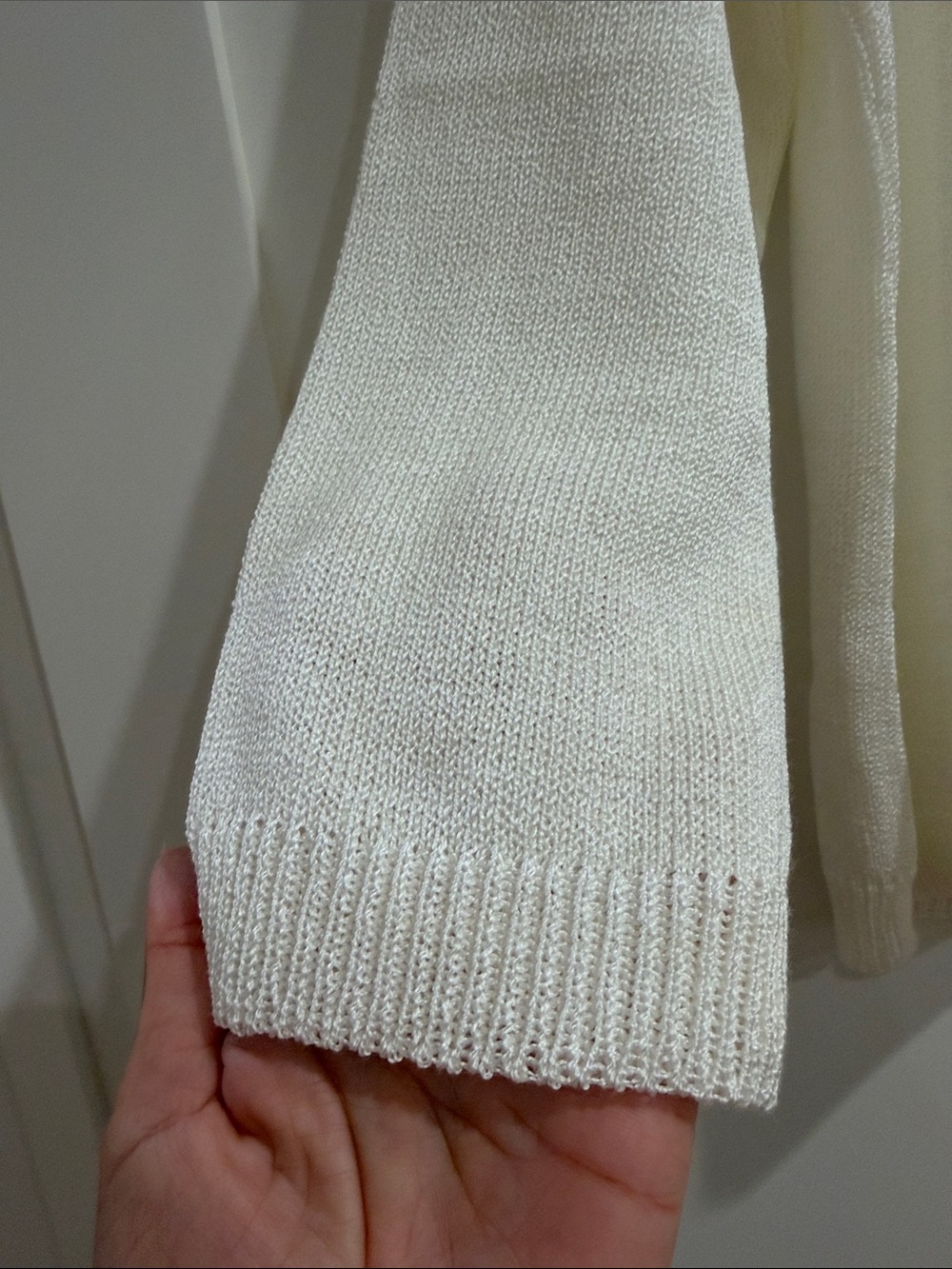 Ivory Ruffle-Trim V-Neck Button Top - Picture 5 of 7